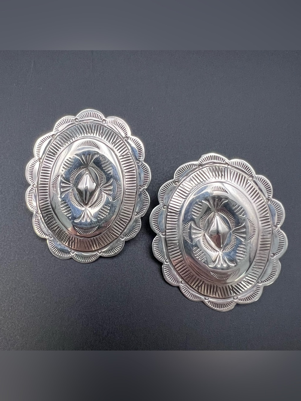 Native American Concho Earrings by Jimmie James Jr